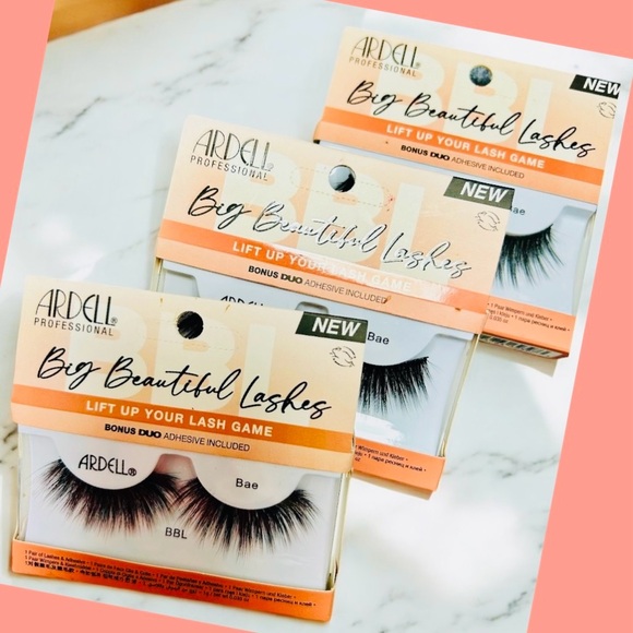 Ardell BBL Big Beautiful Lashes 966 Bae with DUO Clear Adhesive each-THREE SETS - Picture 2 of 5